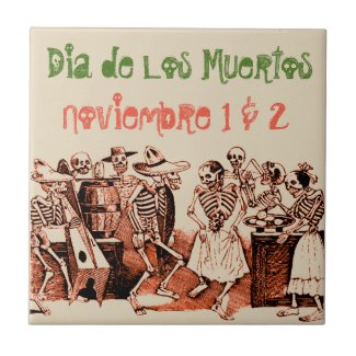 Dia de Los Muertos Day of the Dead Noviembre Tile