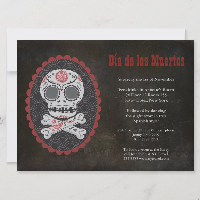 Dia De Los Muertos Day of the Dead Party Invite (Front)