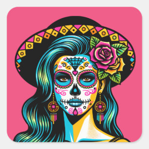 Día de los Muertos Day of the Dead Stickers