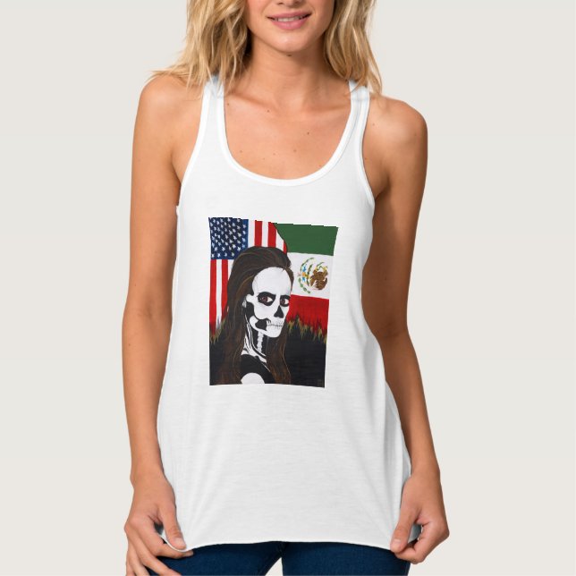 Dia de los muertos, day of the dead, tank top (Front)