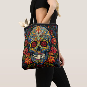 Dia de los Muertos Decorative Skull Tote Bag
