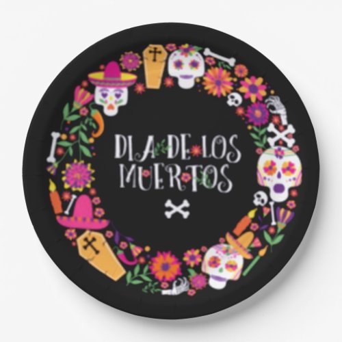 Dia de los Muertos DOD Party Paper Plates