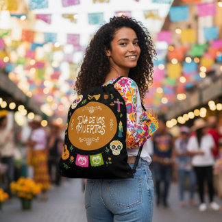 Día de los Muertos Drawstring Bag
