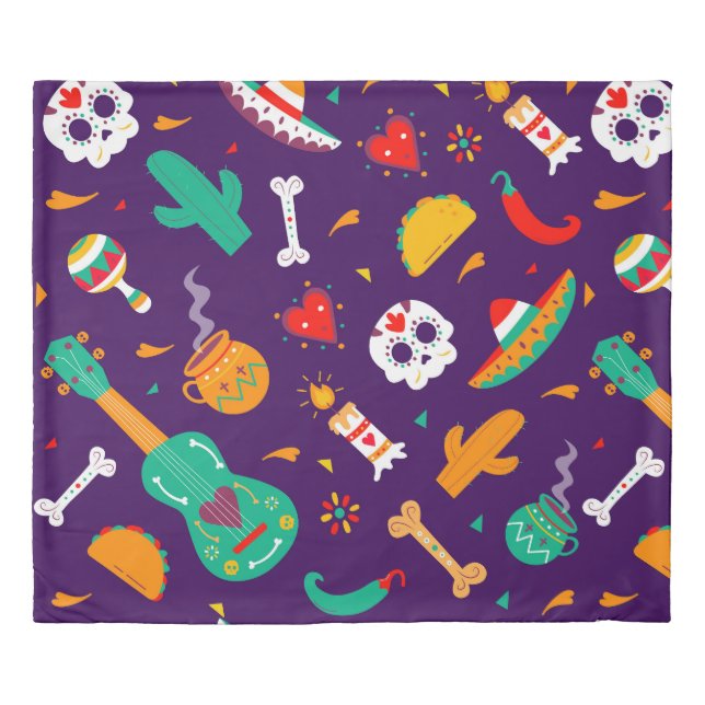 Dia De Los Muertos Duvet Cover (Front)