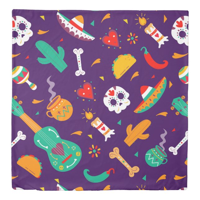 Dia De Los Muertos Duvet Cover (Front)
