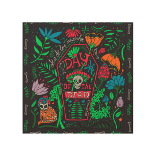 Dia de los Muertos: Festive Card Set Wood Wall Art
