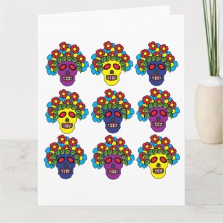 Dia De Los Muertos Floral Skull Dia De Los Muertos