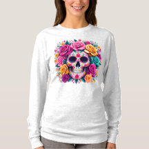 Día de los Muertos Floral Sugar Skull Art