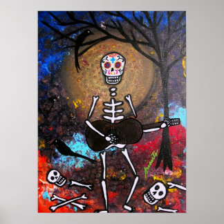 DIA DE LOS MUERTOS GITARERO POSTERS
