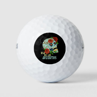 Dia de los muertos golf balls