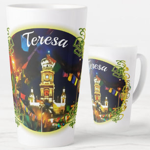 Dia de Los Muertos Guadalupe Church PV-190130  Latte Mug