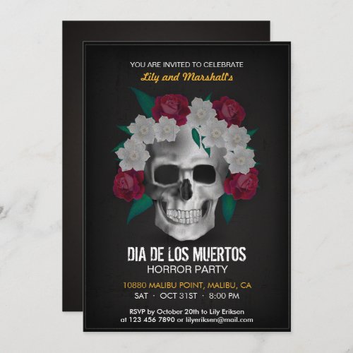 Dia de los Muertos Halloween Party Invitation