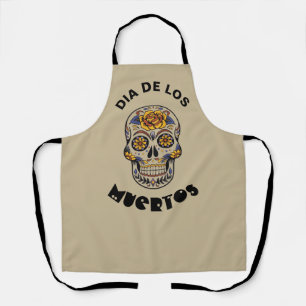 Dia de los Muertos Halloween Skull T-Shirt Apron