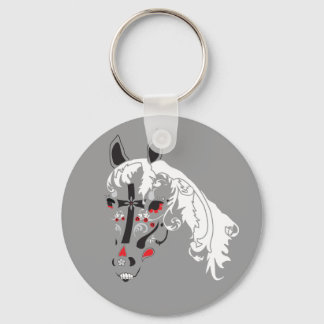 dia de los muertos horse keychain