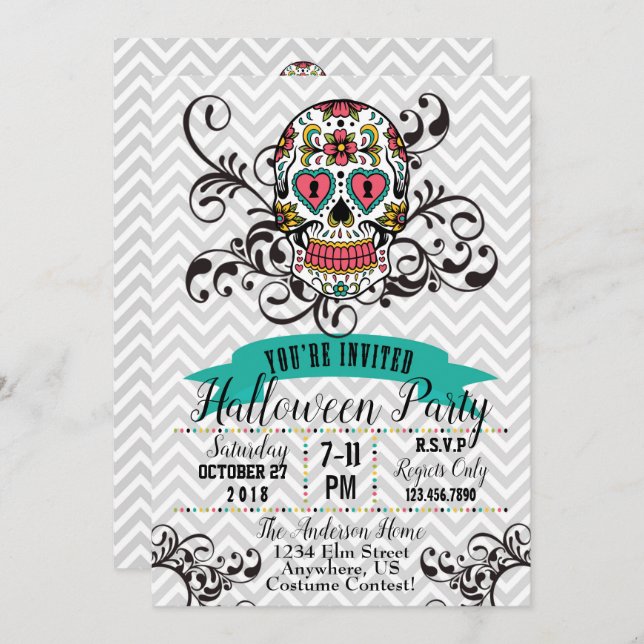 Dia de los Muertos Invitation (Front/Back)