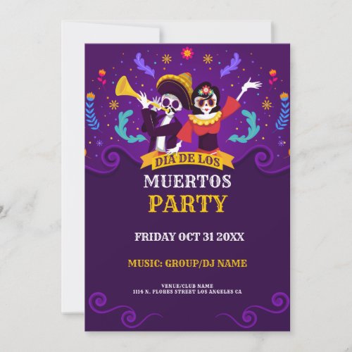 Da De Los Muertos Invitation