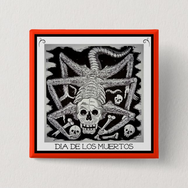 Dia de los muertos - Jose Posada Button (Front)