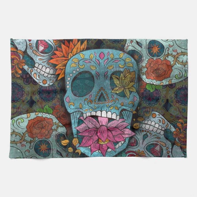Dia De Los Muertos Kitchen Towel (Horizontal)