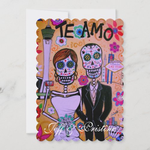 DIA DE LOS MUERTOS LAS VEGAS WEDDING INVITATION