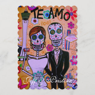 DIA DE LOS MUERTOS LAS VEGAS WEDDING INVITATION