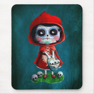 Dia de los Muertos Little Red Riding Hood Mouse Pad