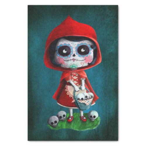 Dia de los Muertos Little Red Riding Hood Tissue Paper