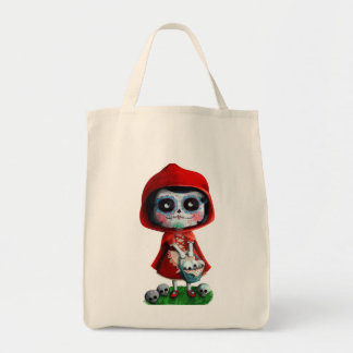 Dia de los Muertos Little Red Riding Hood Tote Bag