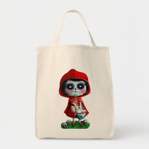 Dia de los Muertos Little Red Riding Hood Tote Bag