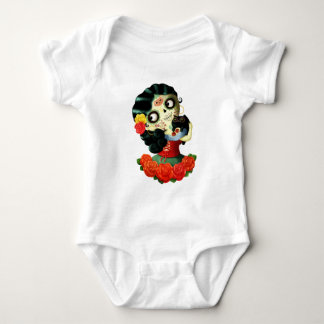 Dia de Los Muertos Lovely Mexican Catrina Girl Baby Bodysuit