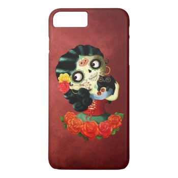 Dia De Los Muertos Lovely Mexican Catrina Girl Iphone 8 Plus/7 Plus Case by colonelle at Zazzle