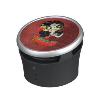 Dia De Los Muertos Lovely Mexican Catrina Girl Speaker by colonelle at Zazzle