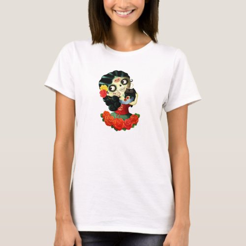 Dia de Los Muertos Lovely Mexican Catrina Girl T_Shirt
