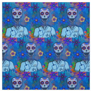 DIA DE LOS MUERTOS MALE NURSE FABRIC