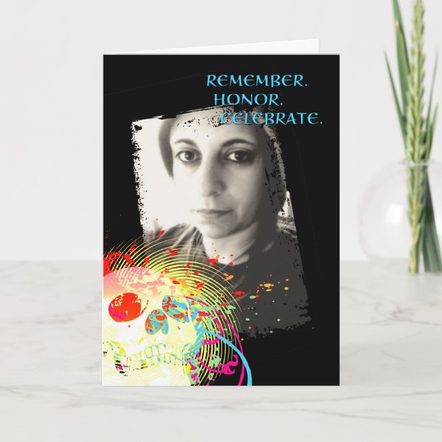 dia de los muertos memorial celebration : hi-fi thank you card (Front)