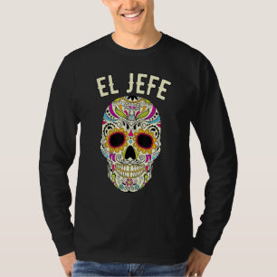 Dia De Los Muertos Mexican Boss Sugar Skull T-Shirt