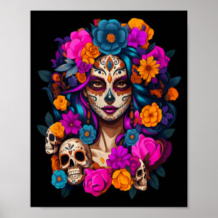 Dia De Los Muertos Mexican Day Of The Dead Sugar S Poster