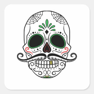 Dia De Los Muertos Mexican Halloween Fiesta Square Sticker