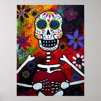 DIA DE LOS MUERTOS MI CORAZON POSTER