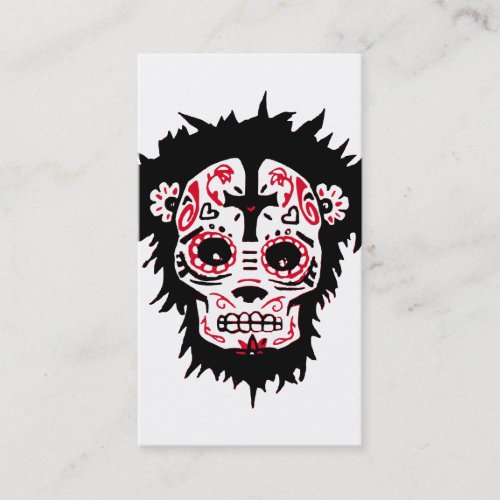 dia de los muertos monkey business card templates
