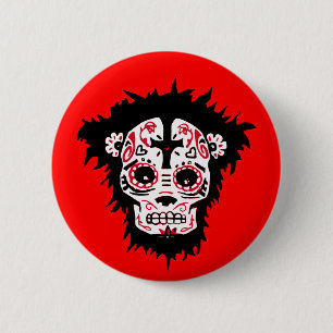 dia de los muertos monkey button