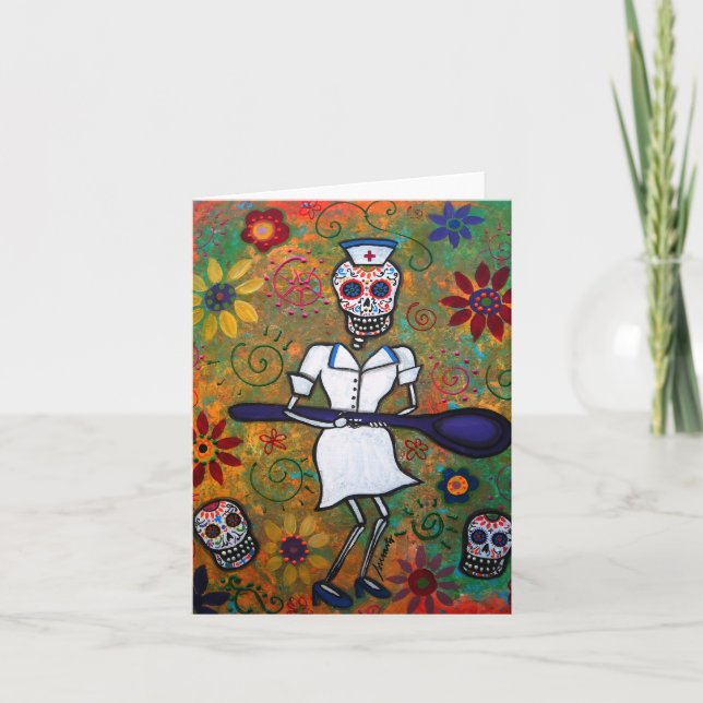 DIA DE LOS MUERTOS NURSE CARD (Front)