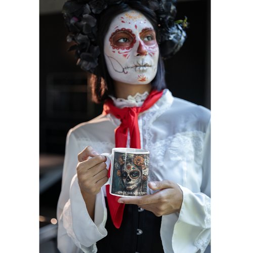 Dia de los Muertos painted face customizable Magic Mug