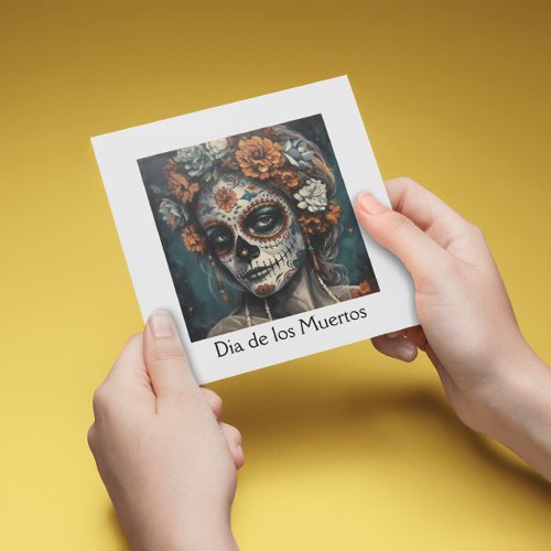 Dia de los Muertos painted face customizable Note Card