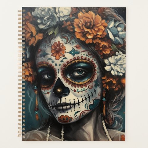 Dia de los muertos painted face planner