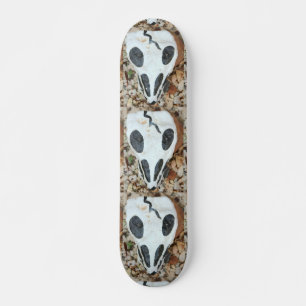 dia de los muertos painted skull skateboard deck