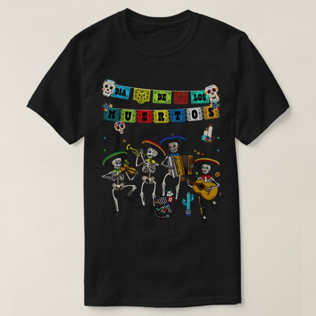 Dia De Los Muertos Papel Picado - Calavera de alfe T-Shirt (Design Front)