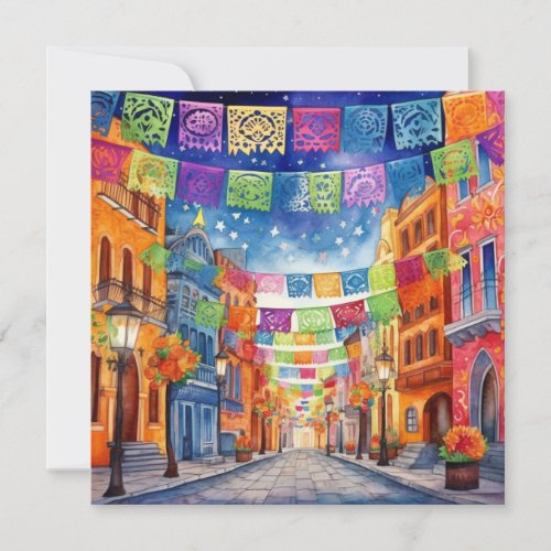 Dia de los Muertos Papel Picado Showcase Invitation