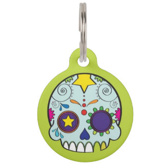 Dia De Los Muertos Pet ID Tag