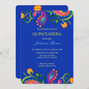 DIA DE LOS MUERTOS QUINCEAÑERA INVITATION
