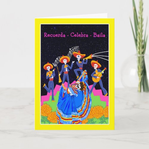 Dia de los Muertos Remember Celebrate Dance Card